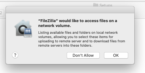 make folders for filezilla mac